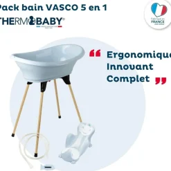 Baignoire vasco 5 en 1 - fleur bleu