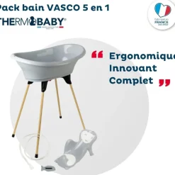 Baignoire vasco 5 en 1 - gris velours