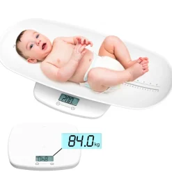 Balance bébé numérique multifonction avec toise intégrée