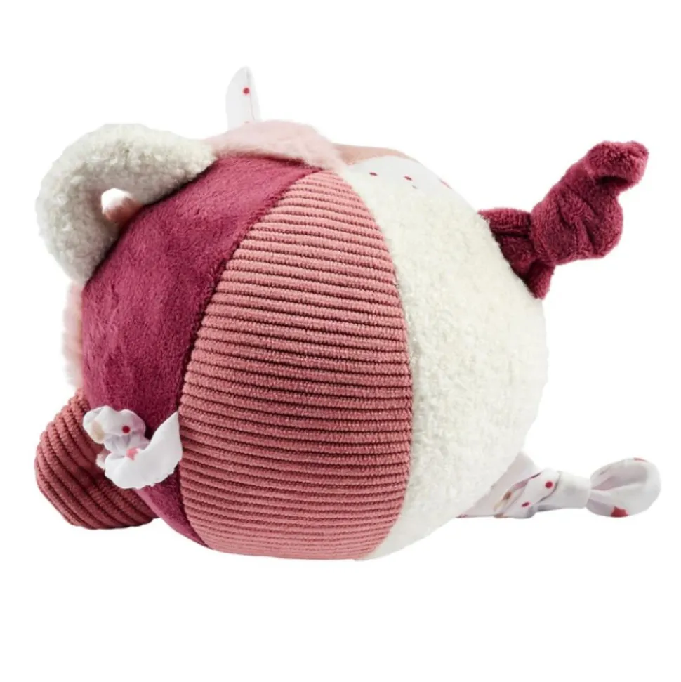 Balle d'éveil velours rose poudré lapidou