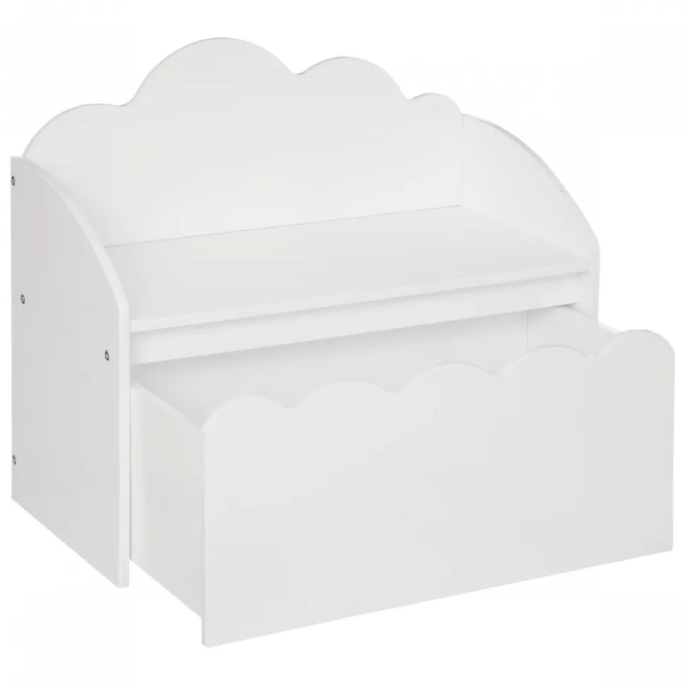 Banc avec coffre à jouet nuage