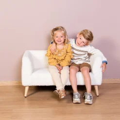 Banc pour enfants teddy blanc