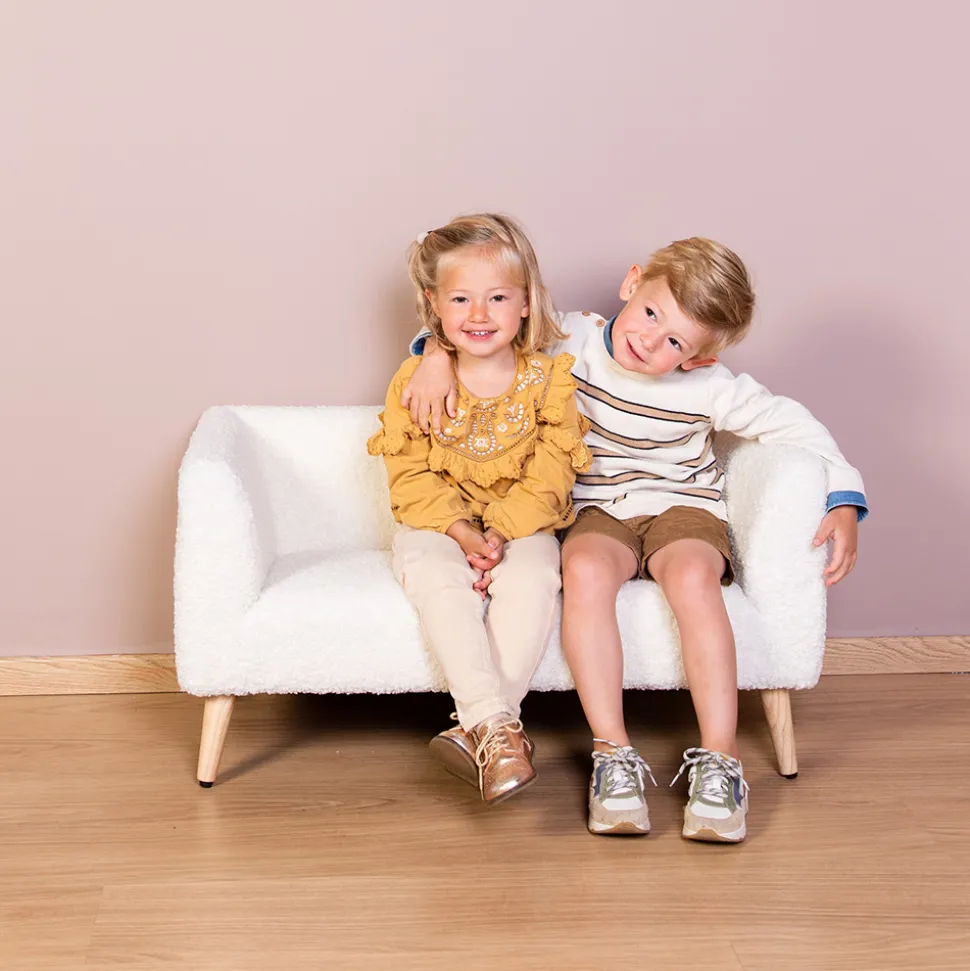 Banc pour enfants teddy blanc