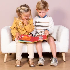 Banc pour enfants teddy blanc