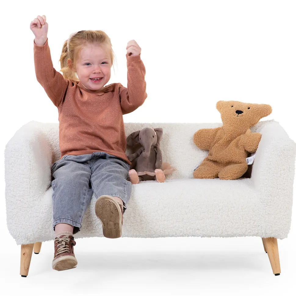 Banc pour enfants teddy blanc