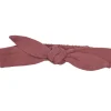 Bandeau élastiqué à nouer - gaze marsala