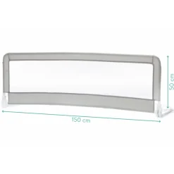 Barrière de lit bébé 50x150 cm emma gris