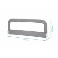 Barrière de lit bébé 60x150 cm lara gris