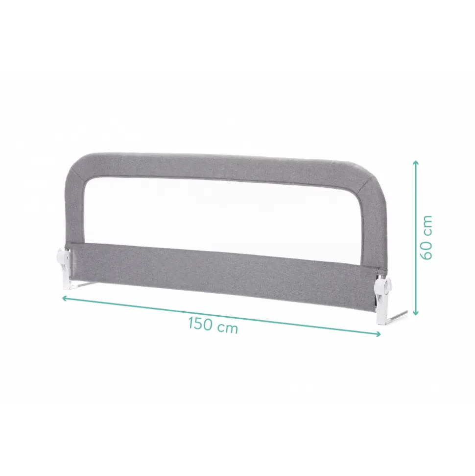 Barrière de lit bébé 60x150 cm lara gris
