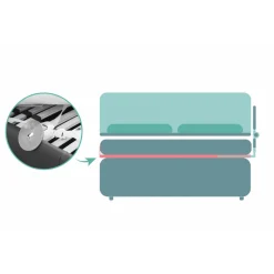 Barrière de lit bébé 60x150 cm lara gris