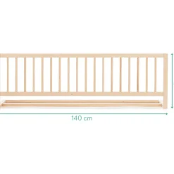 Barrière de lit en bois 45x140 cm lilly bois clair