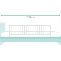 Barrière de lit en bois 45x140 cm lilly blanc