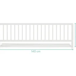 Barrière de lit en bois 45x140 cm lilly blanc