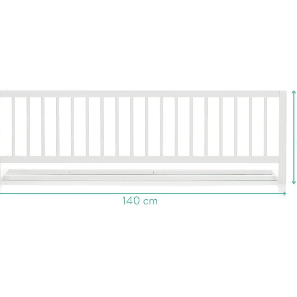 Barrière de lit en bois 45x140 cm lilly blanc