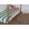 Barrière de lit enfant bois 35 x 127 cm audrey hybride bleu gris