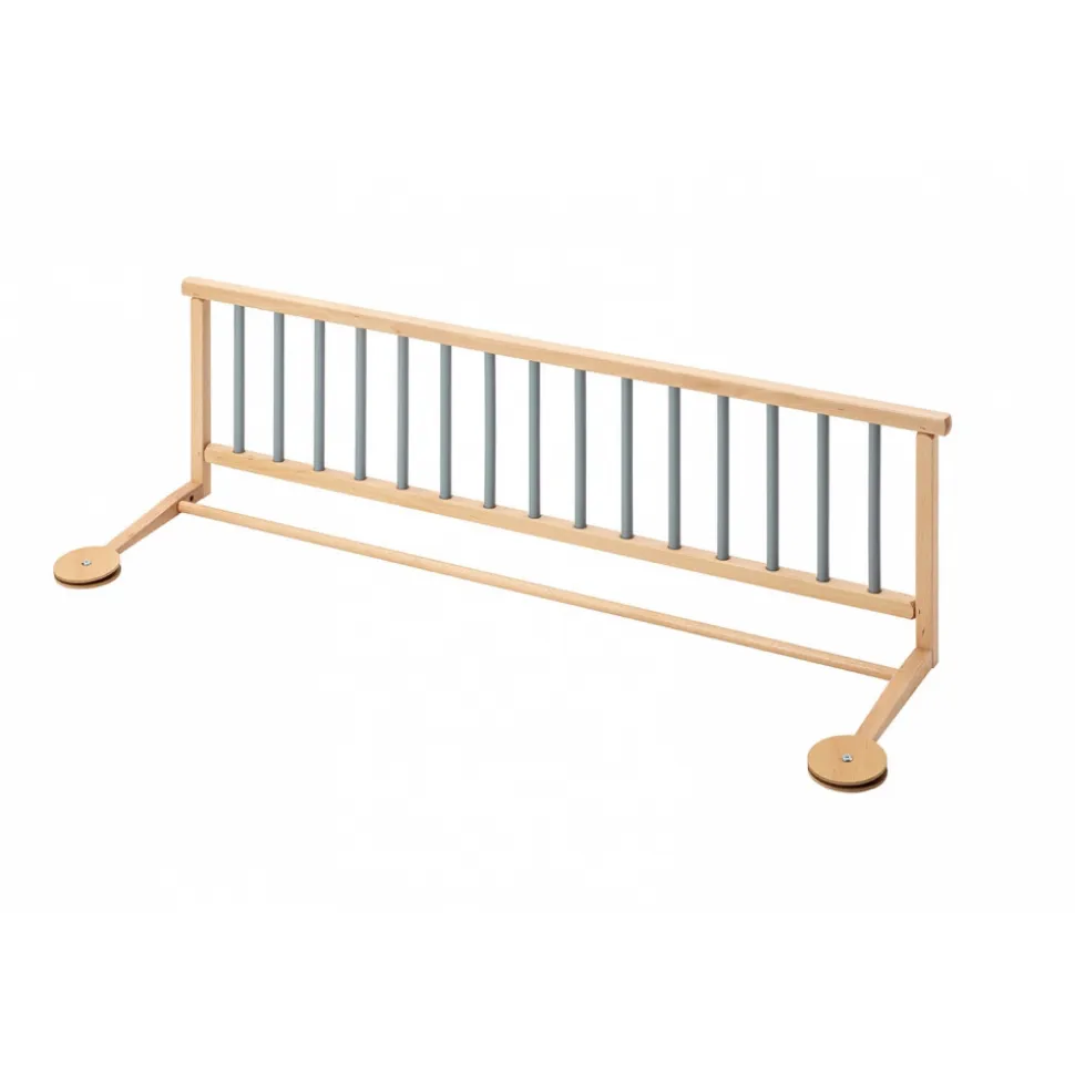 Barrière de lit enfant bois 35 x 127 cm audrey hybride bleu gris