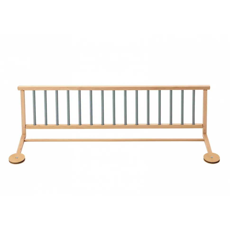 Barrière de lit enfant bois 35 x 127 cm audrey hybride bleu gris