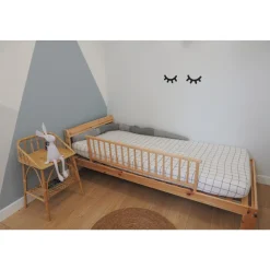Barrière de lit enfant bois 35 x 127 cm audrey anthracite