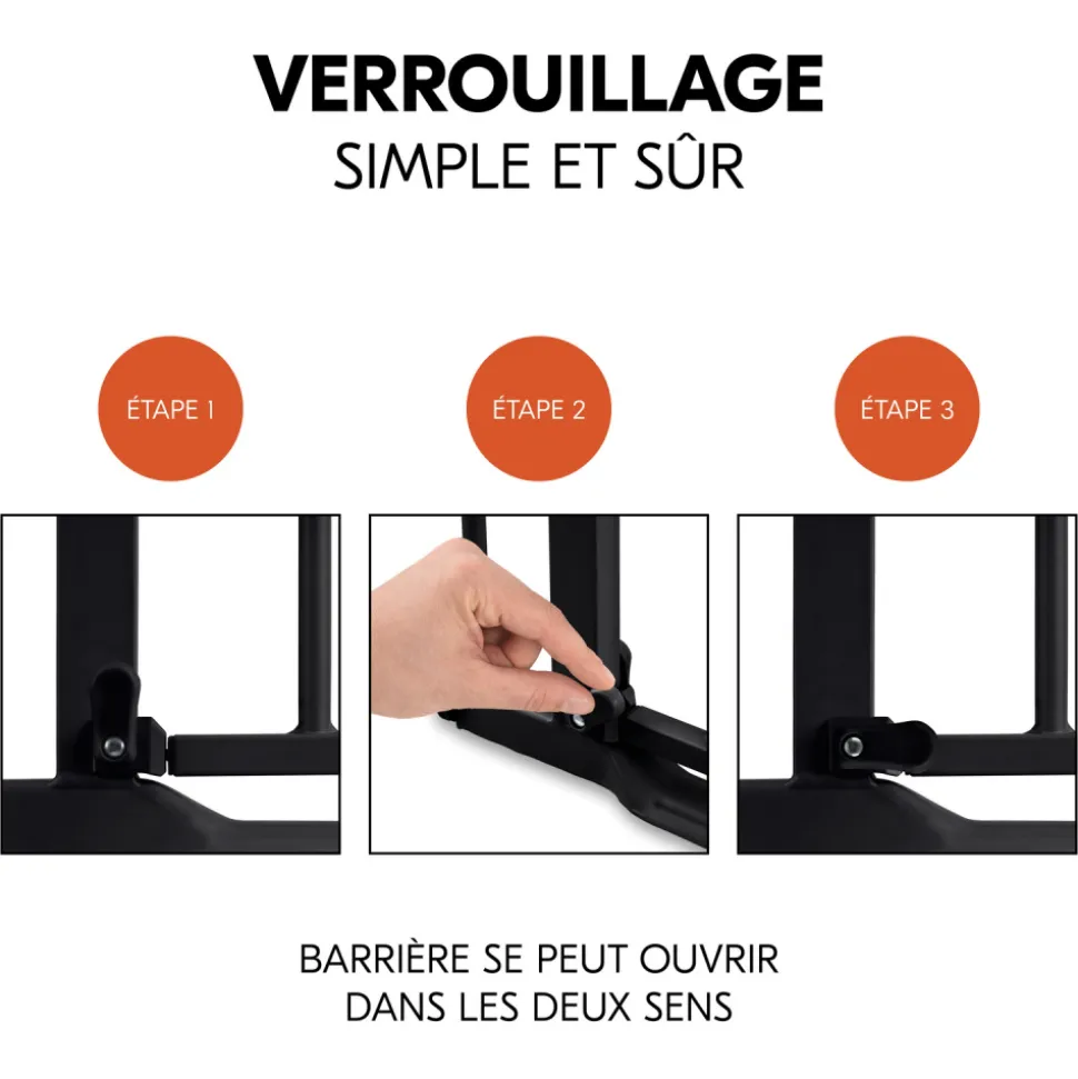 Barrière d'escalier clear step autoclose 2 black