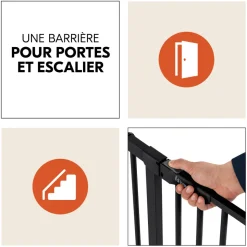 Barrière d'escalier clear step autoclose 2 black