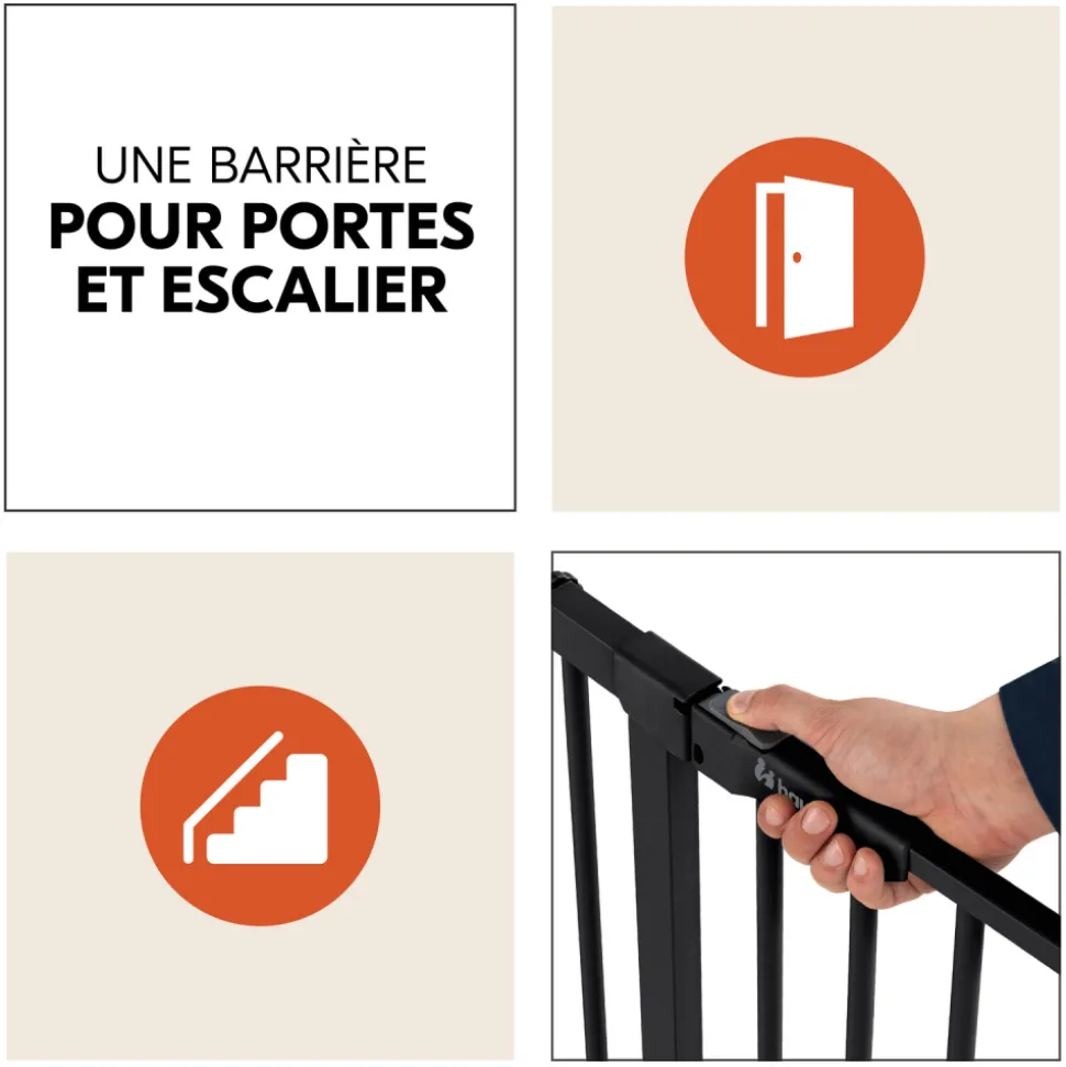 Barrière d'escalier clear step autoclose 2 black