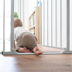 Barrière d'escalier clear step 2 avec extension +9 cm white