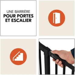 Barrière d'escalier clear step 2 black