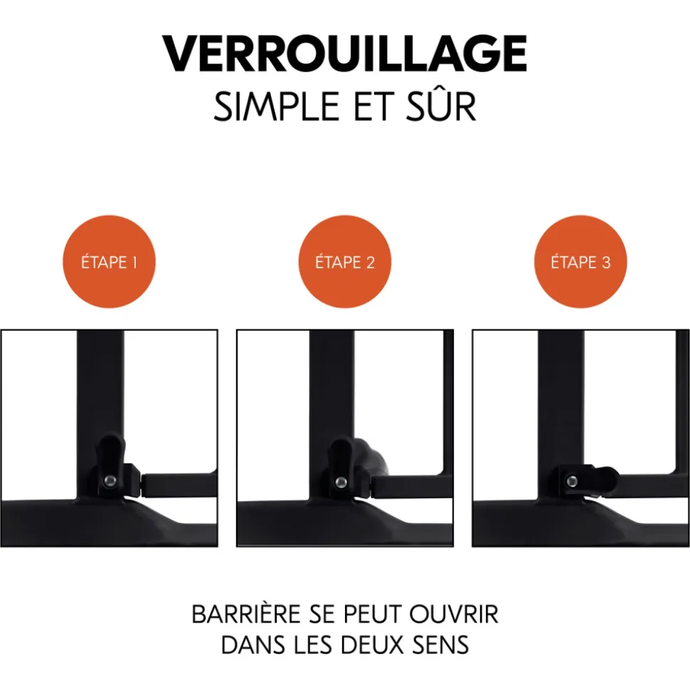 Barrière d'escalier clear step 2 black