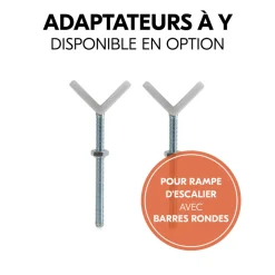 Barrière d'escalier clear step 2 dark-grey