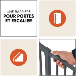 Barrière d'escalier clear step 2 dark-grey