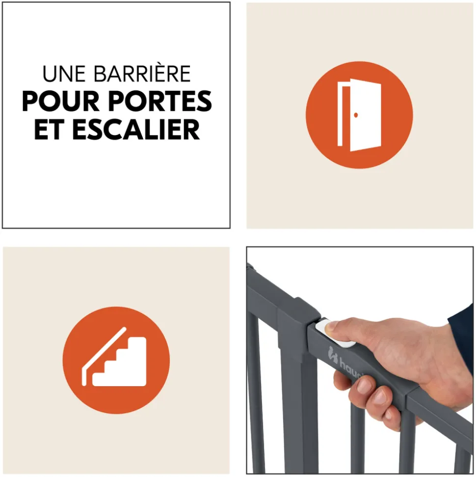 Barrière d'escalier clear step 2 dark-grey