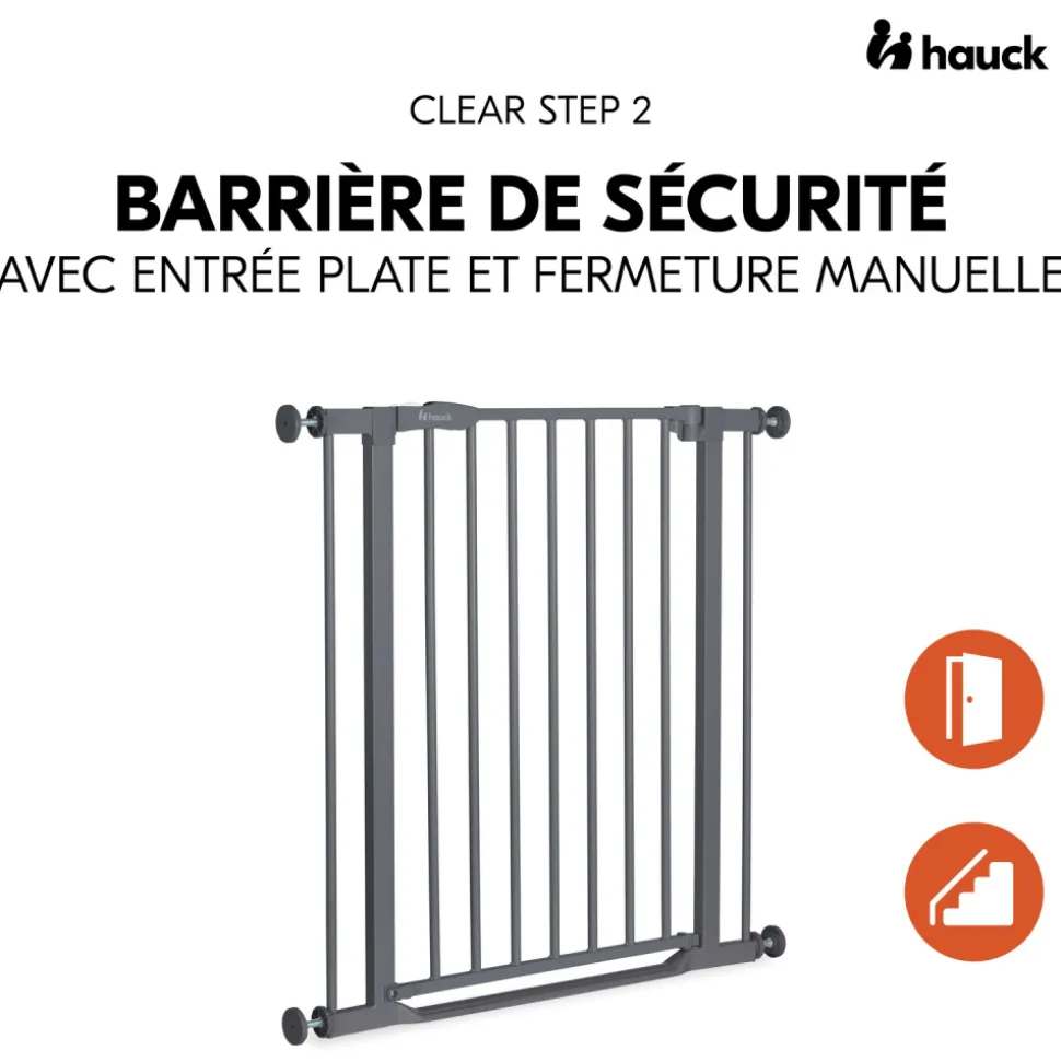 Barrière d'escalier clear step 2 dark-grey