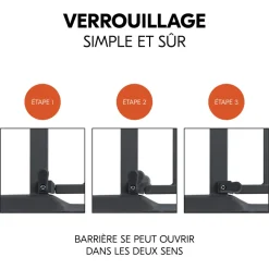 Barrière d'escalier clear step 2 dark-grey
