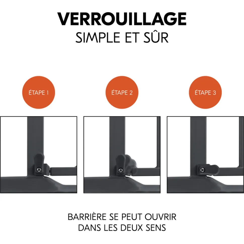 Barrière d'escalier clear step 2 dark-grey