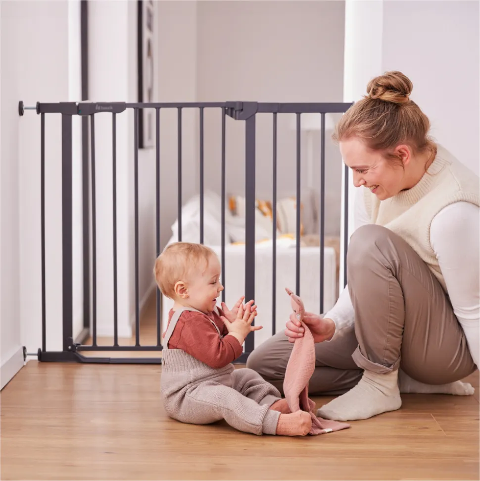 Barrière d'escalier clear step autoclose 2 avec extension +21 cm white