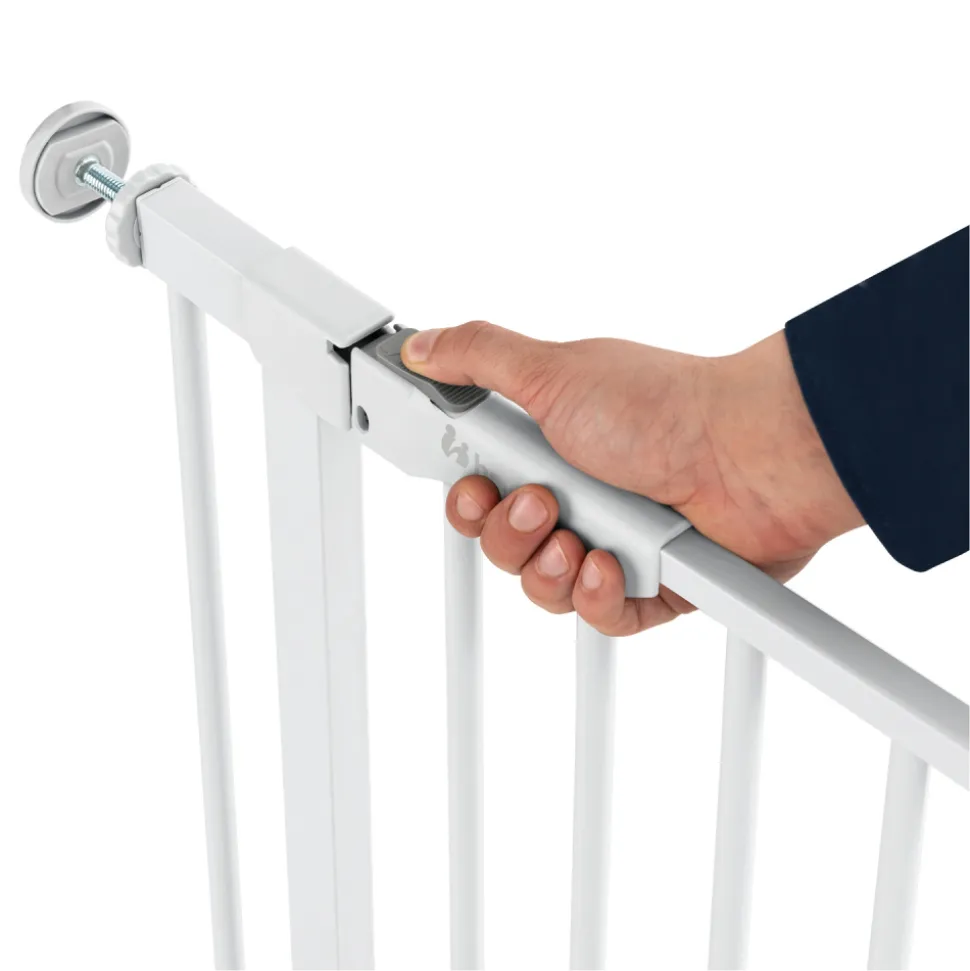 Barrière d'escalier clear step autoclose 2 avec extension +21 cm white