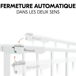 Barrière d'escalier clear step autoclose 2 avec extension +21 cm white