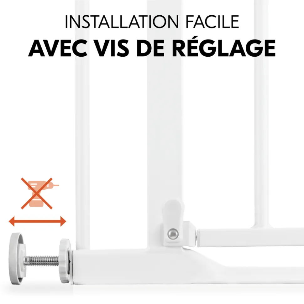 Barrière d'escalier clear step autoclose 2 white