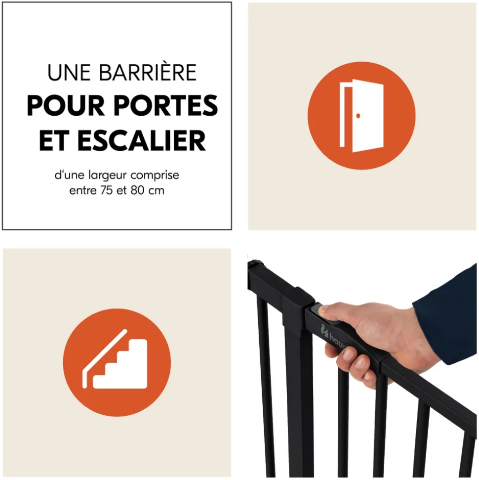 Barrière d'escalier open n stop 2 black