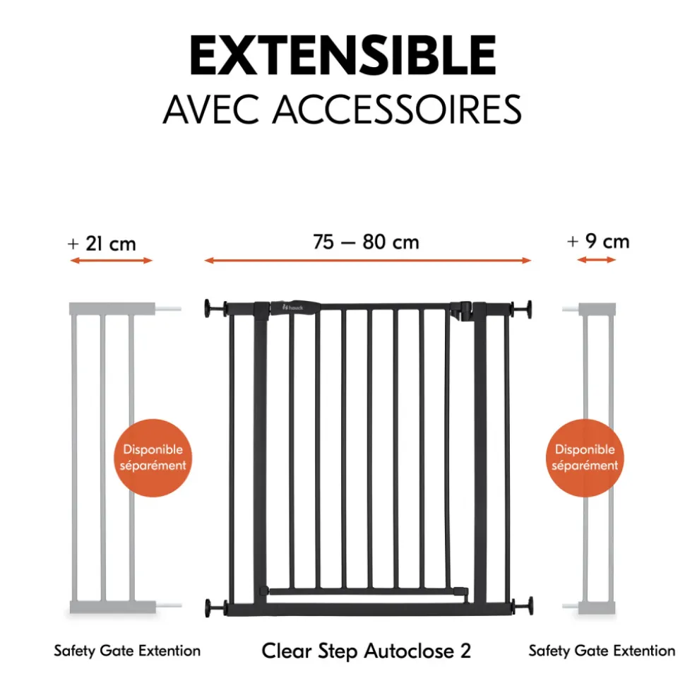 Barrière d'escalier open n stop 2 black