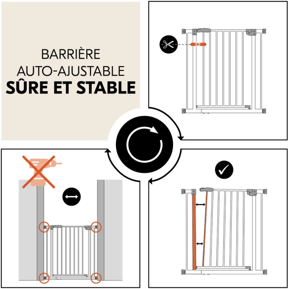 Barrière d'escalier open n stop 2 black