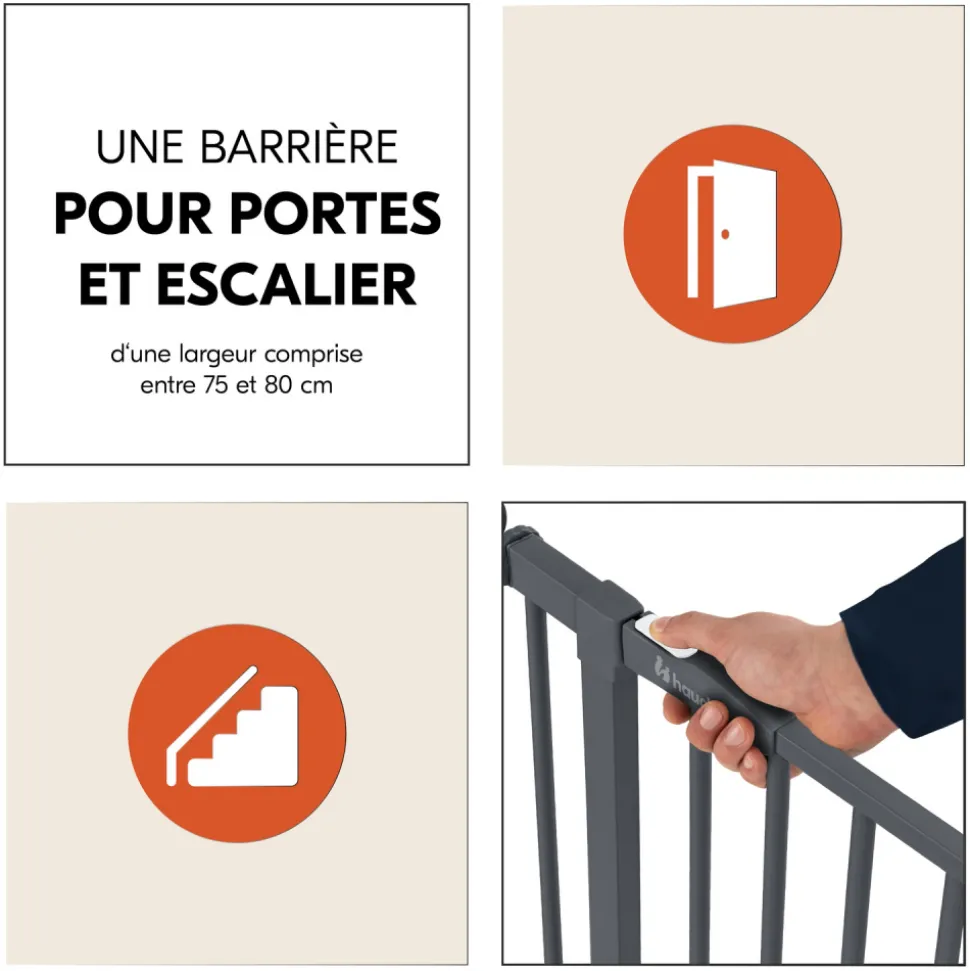 Barrière d'escalier open n stop 2 dark-grey