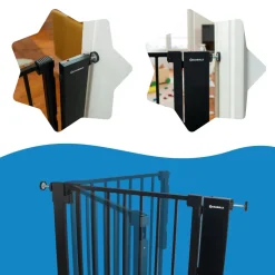 Barrière de sécurité automatique safe & pass 75-81,5 cm fixation pression