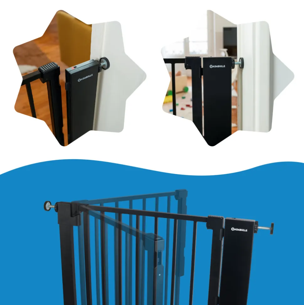 Barrière de sécurité automatique safe & pass 75-81,5 cm fixation pression