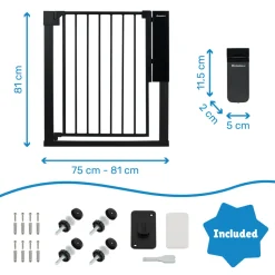 Barrière de sécurité automatique safe & pass 75-81,5 cm fixation pression