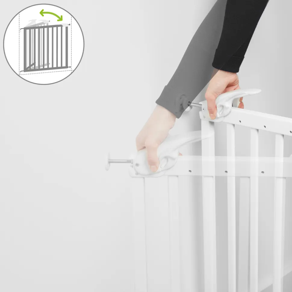 Barrière de sécurité deco pop extensible 63-106 cm fixation vis ou pression blanc
