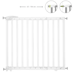 Barrière de sécurité deco pop extensible 63-106 cm fixation vis ou pression blanc