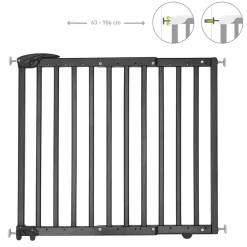 Barrière de sécurité deco pop extensible 63-106 cm fixation vis ou pression noir