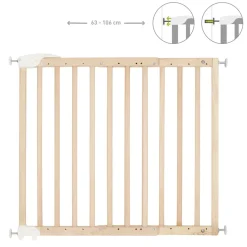 Barrière de sécurité deco pop extensible 63-106 cm fixation vis ou pression naturel
