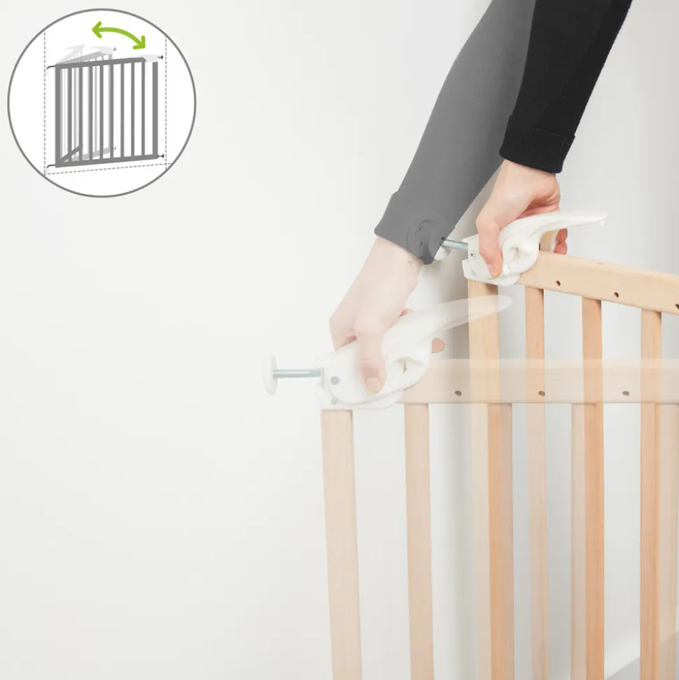 Barrière de sécurité deco pop extensible 63-106 cm fixation vis ou pression naturel